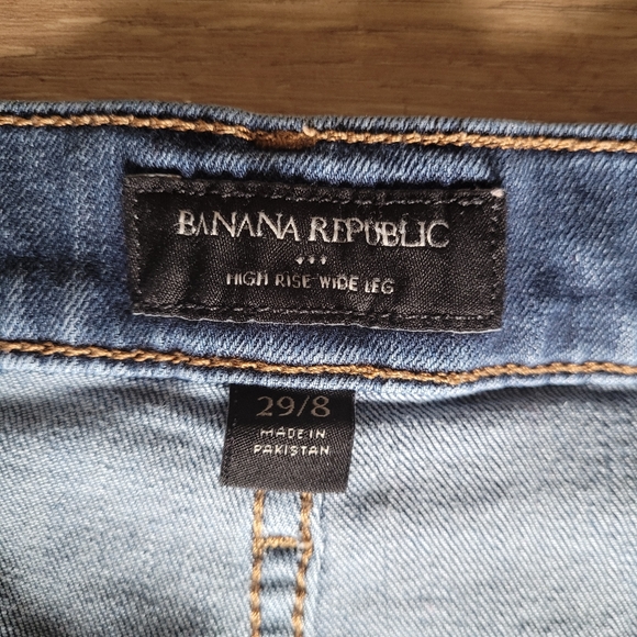 Banana Republic High Waist Wide Leg Jeans Size 8 - Picture 4 of 4